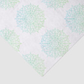 ブルーアクアエレガントグリーンマンダラグラデーションデクページ 薄葉紙 (詳細)
