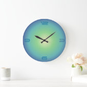ブルーアクアグリーン>カラーキッチンクロック ラージ壁時計 (ホーム)