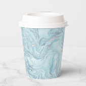 ブルーアクアシルバーマーブルスワーズ 紙コップ (裏面)