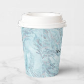 ブルーアクアシルバーマーブルスワーズ 紙コップ (右)