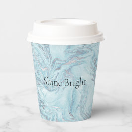 ブルーアクアシルバーマーブルスワーズ 紙コップ