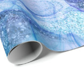ブルーアクアスパークリマーリングデザイン ラッピングペーパー (ロールコーナー)