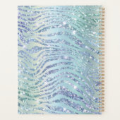 ブルーアクアゼブラタイガーグリッターデザイン プランナー手帳 (裏面)