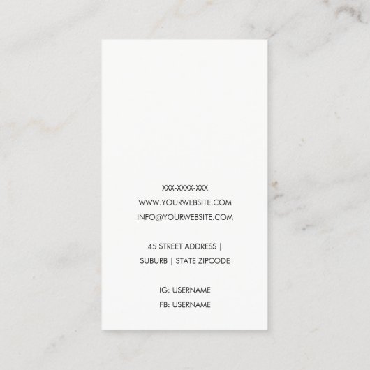 ブルーアクアティール（緑がかった色）流動性アクリル樹脂美術家 名刺 (裏面)