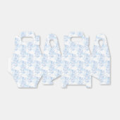 ブルーアクアバードケージパターン(の模様が)ある結婚式の引き出物ボックス フェイバーボックス (折り畳みなし)