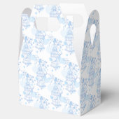 ブルーアクアバードケージパターン(の模様が)ある結婚式の引き出物ボックス フェイバーボックス (オープン)