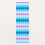 ブルーアクアパープルホワイトストライプズ ヨガマット (正面)