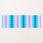 ブルーアクアパープルホワイトストライプズ ヨガマット (正面(横))