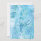 ブルーアクアマリンウォーターカラー結婚式招待状 招待状 (裏面)