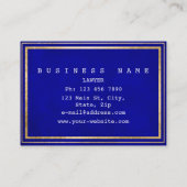 ブルーアクアマリンコバルトゴールデンベルベットホワイトVip 名刺 (裏面)