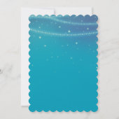 ブルーアクアマーメイドスパークル誕生日 招待状 (裏面)