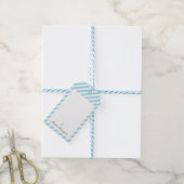 ブルーアクアモダンハートキュートガーリースクリプフェミニント ギフトタグ (より糸付き)