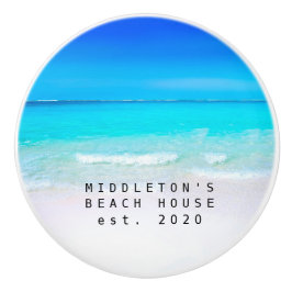 ブルーアクア海シーカスタムコースタルファミリー セラミックノブ