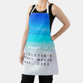 ブルーアクア海シービーチコースタルパーソナルファミリー エプロン (インサイチュ)