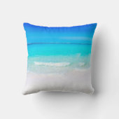 ブルーアクア海シービーチコースタルパーソナル クッション (裏面)