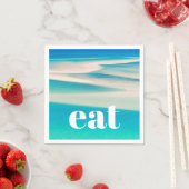 ブルーアクア海シービーチコースト スタンダードカクテルナプキン (インサイチュ)