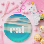 ブルーアクア海シービーチコースト ペーパープレート (パーティー)