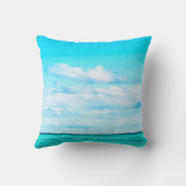 ブルーアクア海スカイコースタルパーソナルファミリー クッション (裏面)