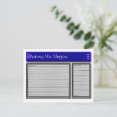 ブルーアクセントカスタムレシピカード ポストカード (スタンド正面)