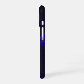 ブルーアクセントクローバーリーフ幾何学模様iPhone 16ケース iPhone 16ケース (左側面)