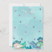 ブルーアクソロトルベビーシャワー招待状ボーイ 招待状 (裏面)