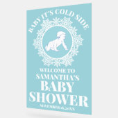 ブルーアクリルスノーフレーク赤ちゃんシャワー歓迎サイン アクリルサイン (傾斜)
