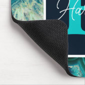 ブルーアゲテジオードモノグラムシンプルモダン マウスパッド (コーナー)