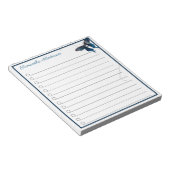 ブルーアゲハチョウバタフライパーソナライズされたトレイル名 ノートパッド (アングル)