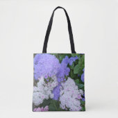 ブルーアゲラタムの花 フローラル トートバッグ (正面)