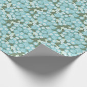 ブルーアゲラトゥムホストニアヌムまたはフロス花 ラッピングペーパー (角)