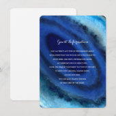 ブルーアゲートの結婚式の挿入ページ エンクロージャーカード (正面/裏面)