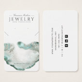 ブルーアゲートイヤリング&ネックレスディスプレイカード (正面&裏面)