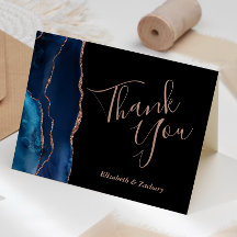 ブルーアゲートバラ金ゴールドダーク結婚ズサンキューカード