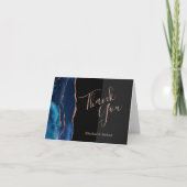 ブルーアゲートバラ金ゴールドダーク結婚ズサンキューカード カード (正面)