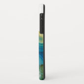 ブルーアゲートモノグラムカッコいい抽象芸術大理石宝石 Case-Mate iPhoneケース (裏面/左)