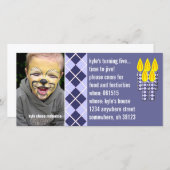 ブルーアザアーガイルディフォト招待状 (正面/裏面)