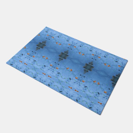 ブルーアジアオリエンタル沿岸の夏の湖海海 ドアマット (アングル)