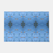 ブルーアジアオリエンタル沿岸の夏の湖海海 ドアマット (正面)