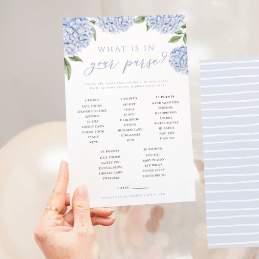 ブルーアジサイあなたの財布のゲームカードに何がある チラシ