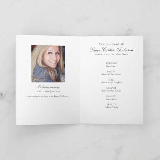 ブルーアジサイお祝い・オブ・ライフ プログラム (内部)