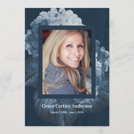 ブルーアジサイお祝い・オブ・ライフ プログラム (正面)