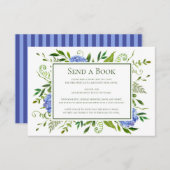 ブルーアジサイが本を送る仮想ベビーシャワー エンクロージャーカード (正面/裏面)