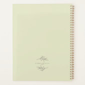 ブルーアジサイとイニシャル プランナー手帳 (裏面)