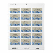 ブルーアジサイとバーラップ ラベル (フルシート)