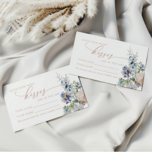 ブルーアジサイどのぐらい多くのキスシャワーゲームカード プレイスカード