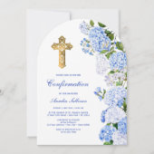 ブルーアジサイのアーチの確認 招待状 (正面)