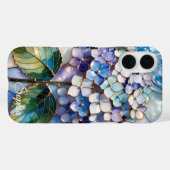 ブルーアジサイのカスタマイズフォンケース 花柄 Case-Mate iPhoneケース (裏面 (横))