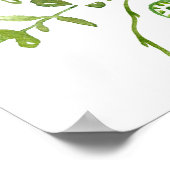 ブルーアジサイのカップルのシャワーサイン ポスター (角)