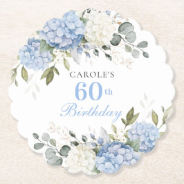 ブルーアジサイのグリーンが美しい60歳の誕生日パーティー ペーパーコースター