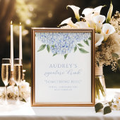 ブルーアジサイのシグネチャードリンクバーサイン ポスター